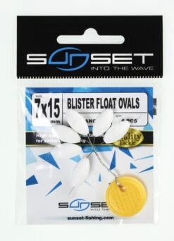 Sunset Blister Float Ovals Blanc 5x10mm