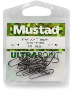 Mustad Ultrapoint Stay-Lock Snap Size 2 55kg (10pcs)