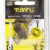Black Cat Curved Point Treble Hook DG Size 2/0 (5 Stuks)