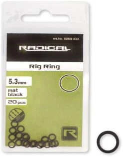 Radical Rig Ring Mat Black 5,3mm (20 Stuks)